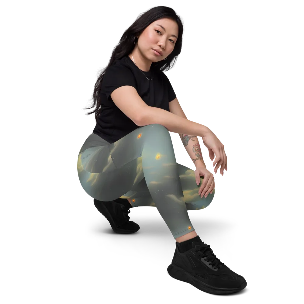 Dreamy Ascent on Leggings with Pockets — Right Front