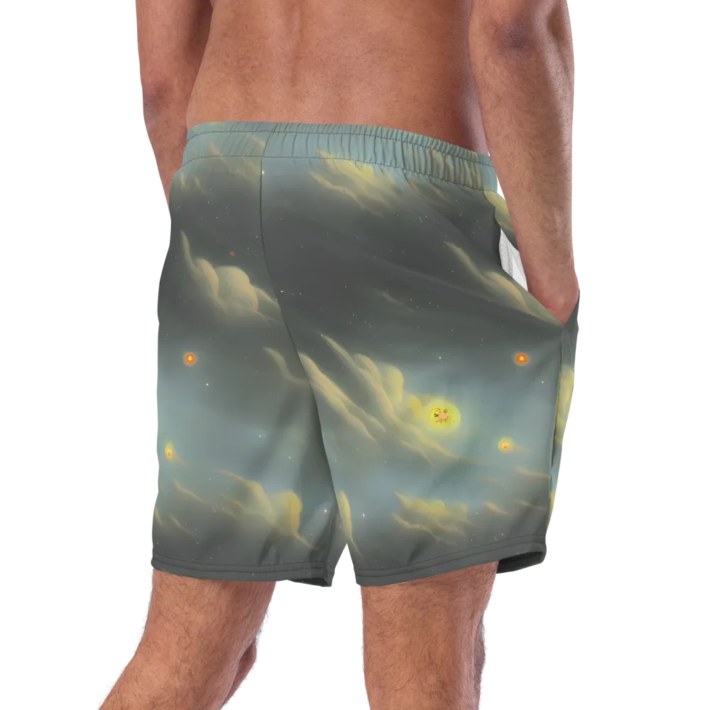 Dreamy Ascent on Swim Trunks — Right Back