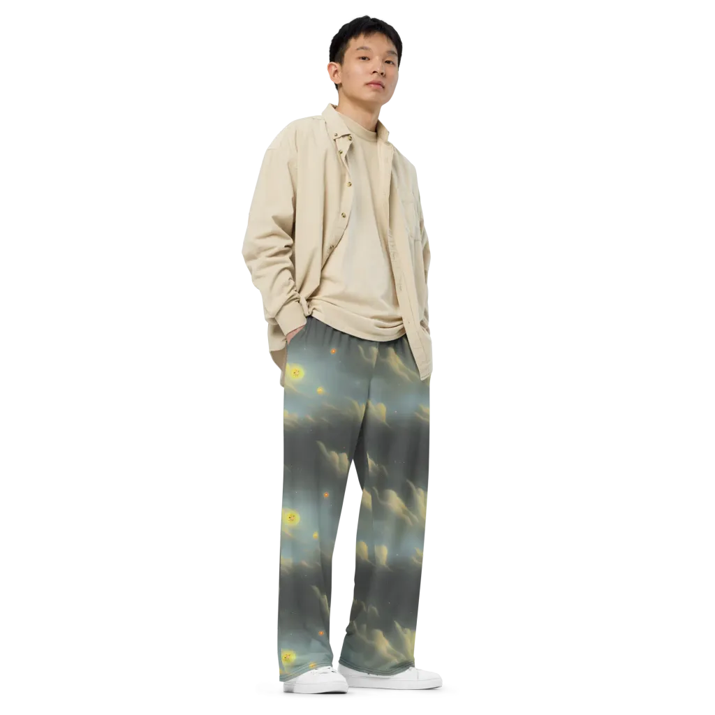 Dreamy Ascent on Wide-Leg Pants — Right Front