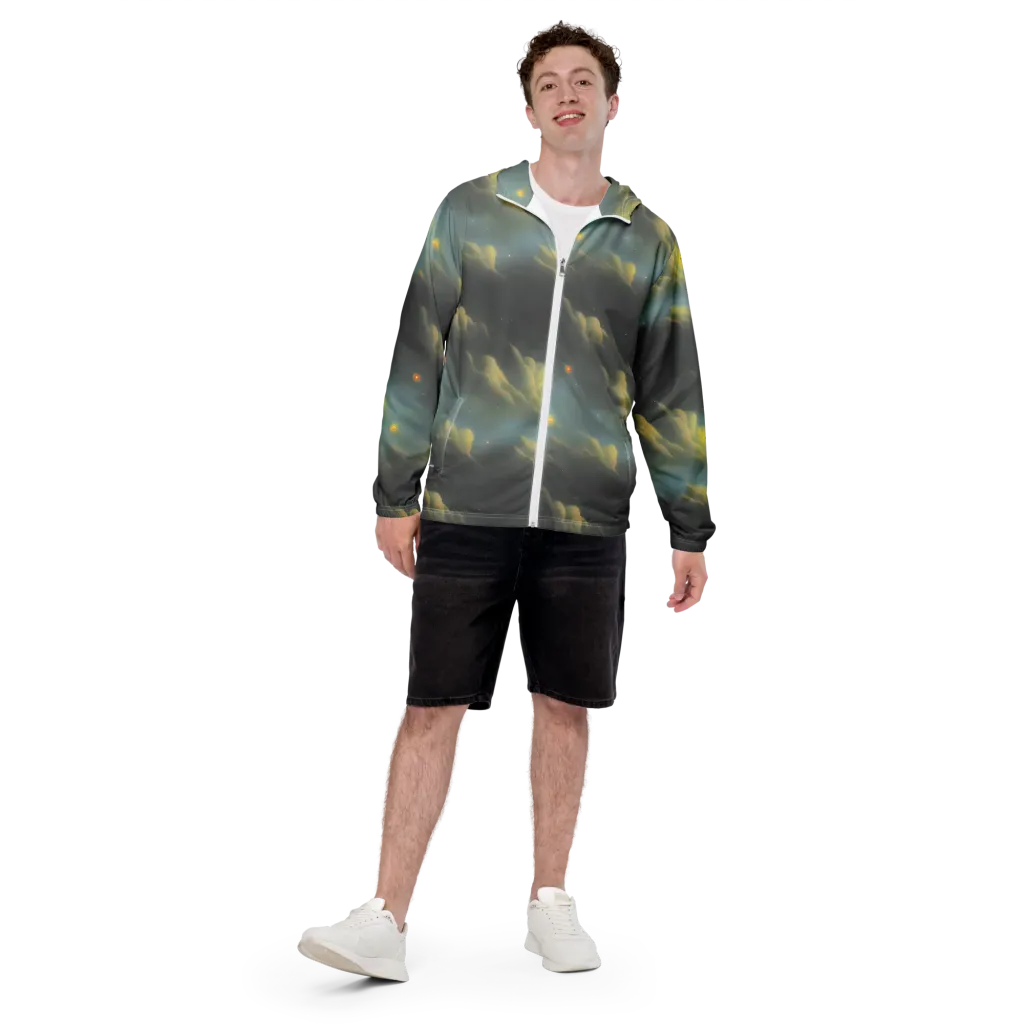 Dreamy Ascent on Men's Windbreaker — Front
