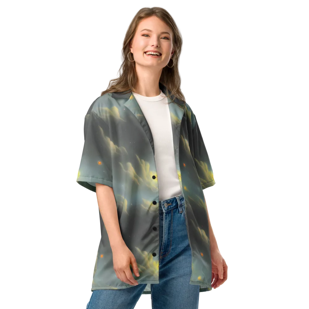 Dreamy Ascent on Button Shirt — Front