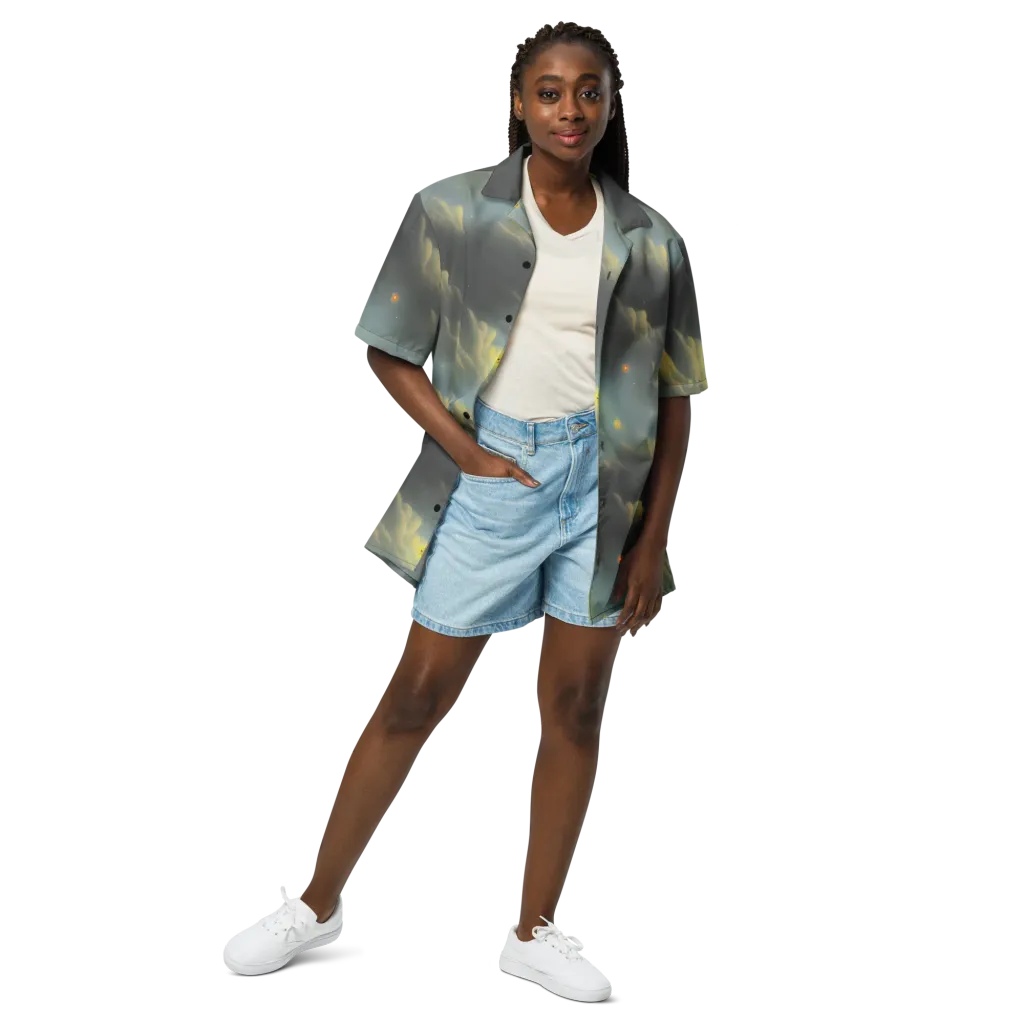 Dreamy Ascent on Button Shirt — Front