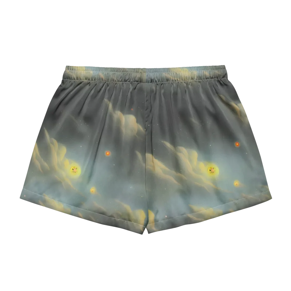 Dreamy Ascent on Women's Pajama Shorts — Back
