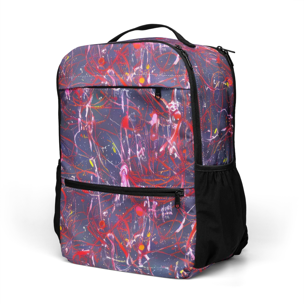 Crimson Circuit on Utility Backpack — Left Front
