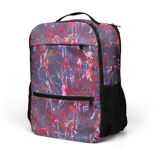 Crimson Circuit on a Utility Backpack