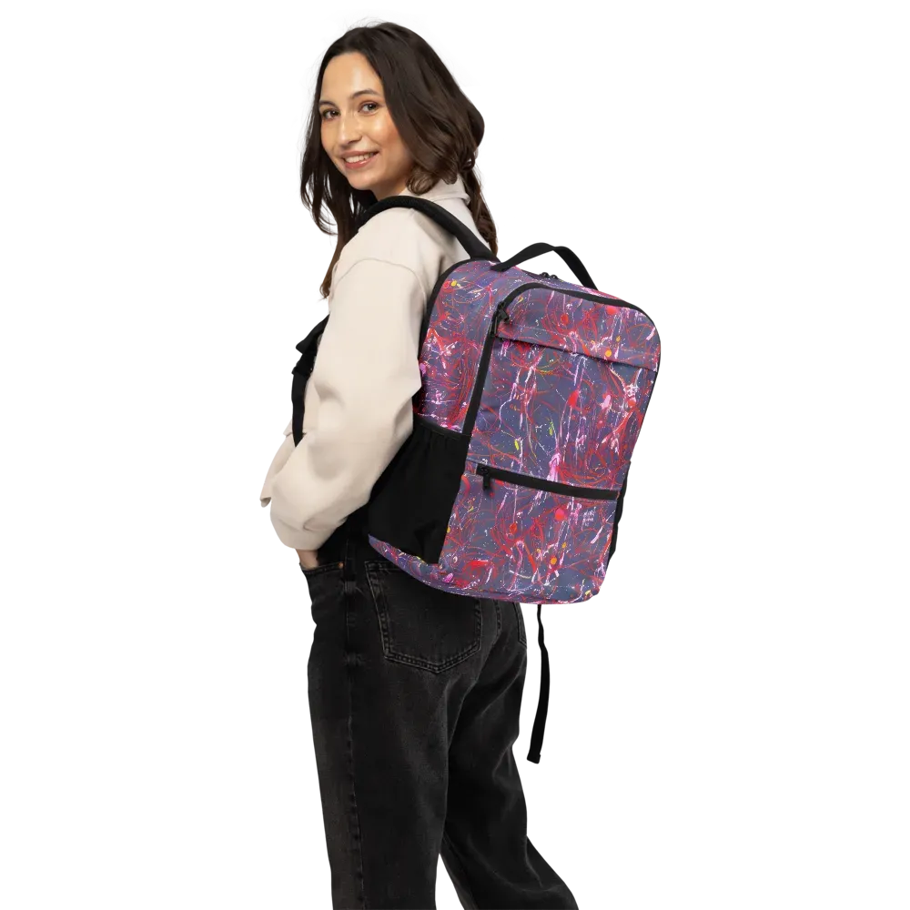 Crimson Circuit on Utility Backpack — Back