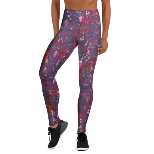 Crimson Circuit on a Yoga Leggings