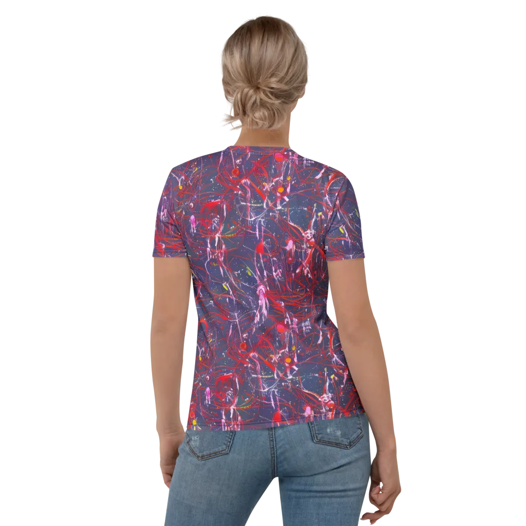 Crimson Circuit on Women's Crew Neck T-Shirt — Back