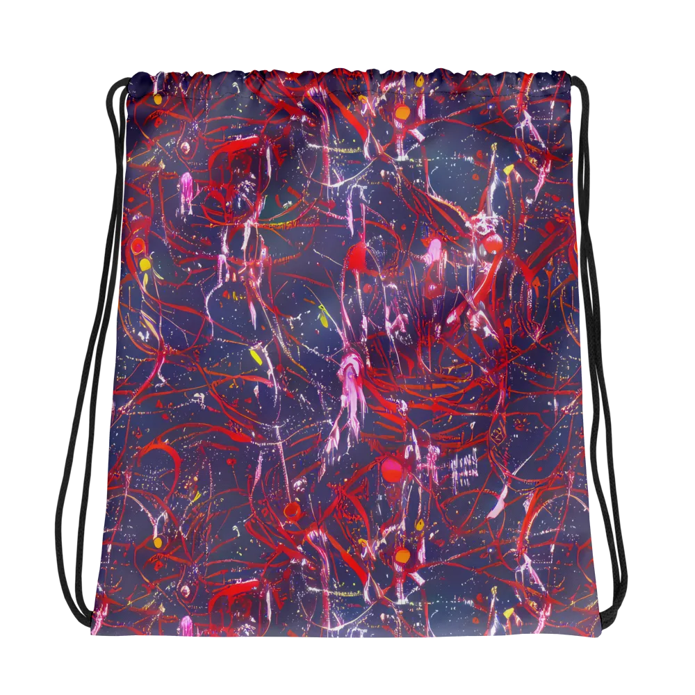 Crimson Circuit on Drawstring Bag — Photo