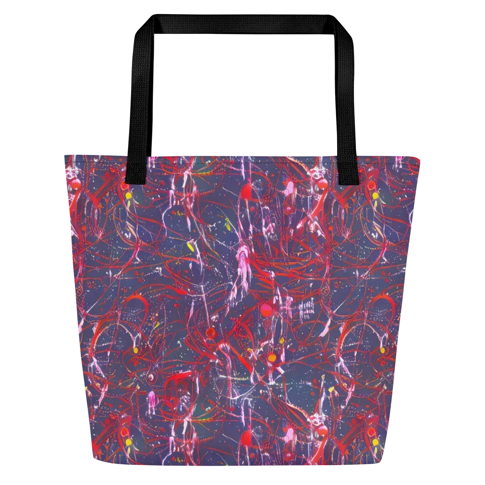Crimson Circuit on Large Tote Bag W/ Pocket — Front