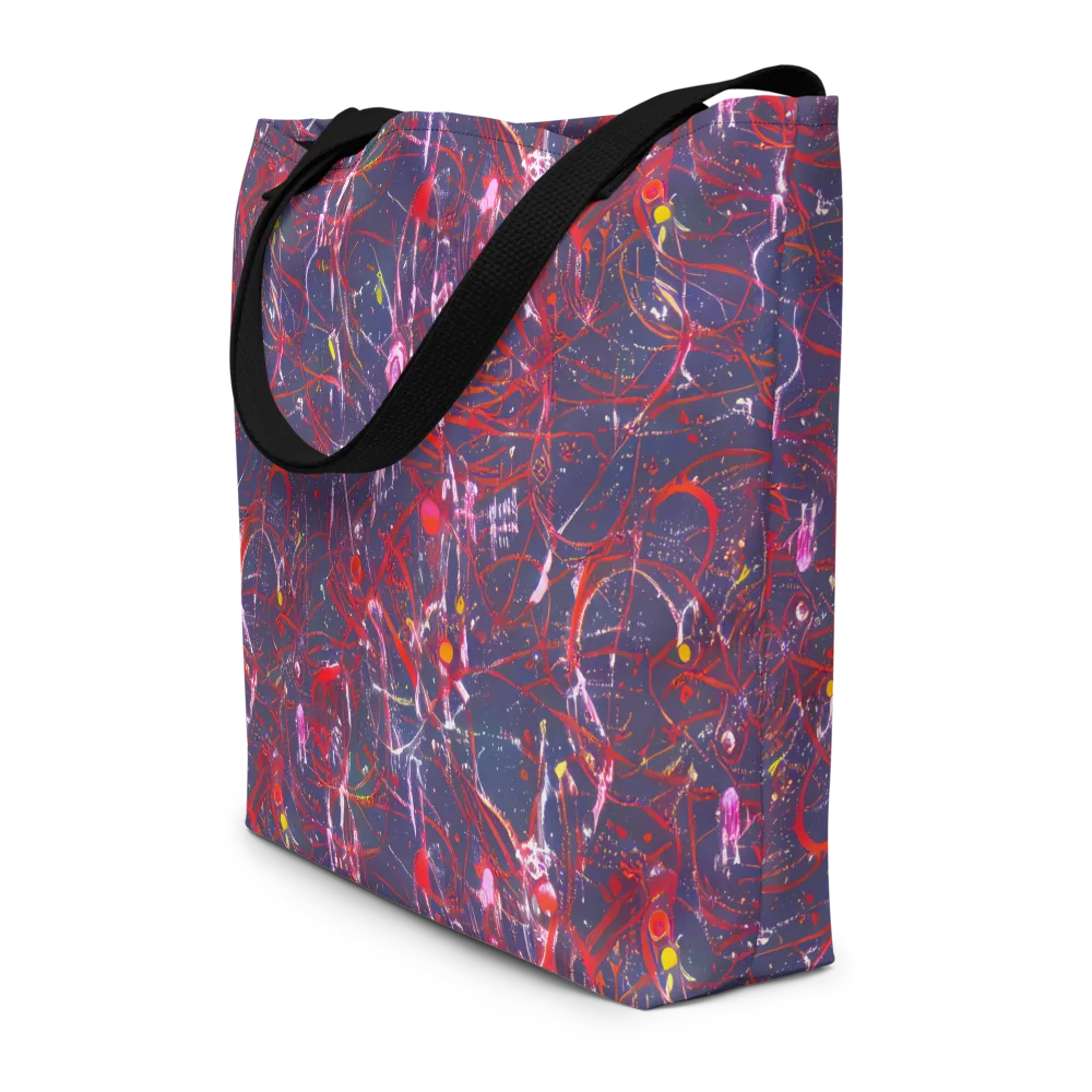 Crimson Circuit on Large Tote Bag W/ Pocket — Front