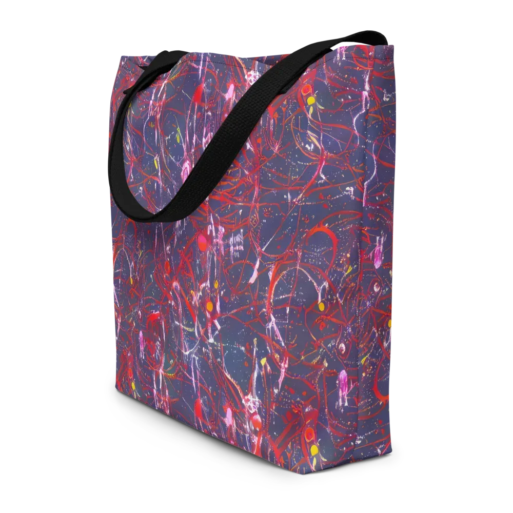 Crimson Circuit on Large Tote Bag W/ Pocket — Front