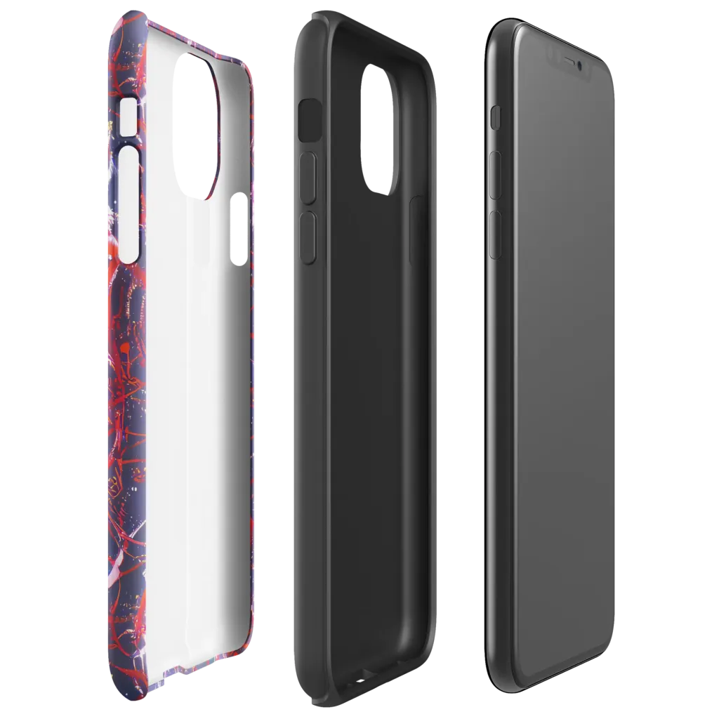 Crimson Circuit on Tough Case for iPhone® — Right