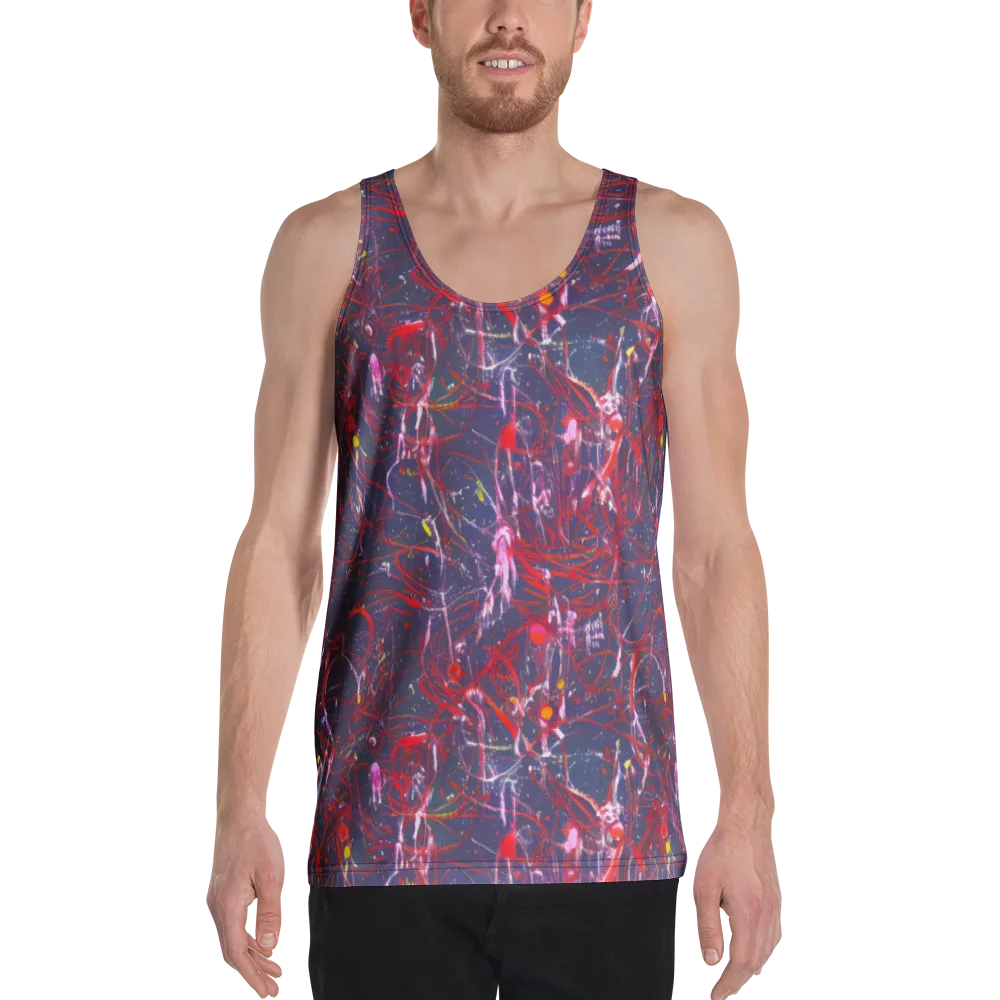 Crimson Circuit on Men's Tank Top — Front