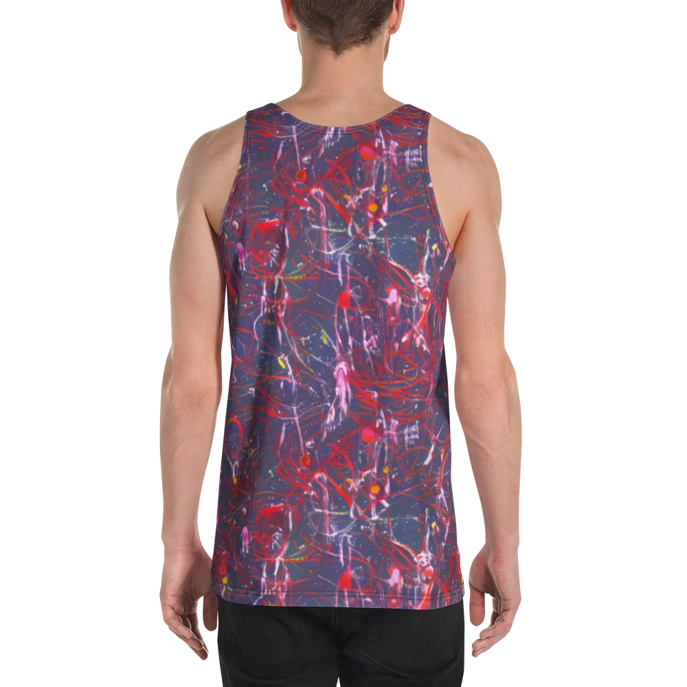 Crimson Circuit on Men's Tank Top — Back