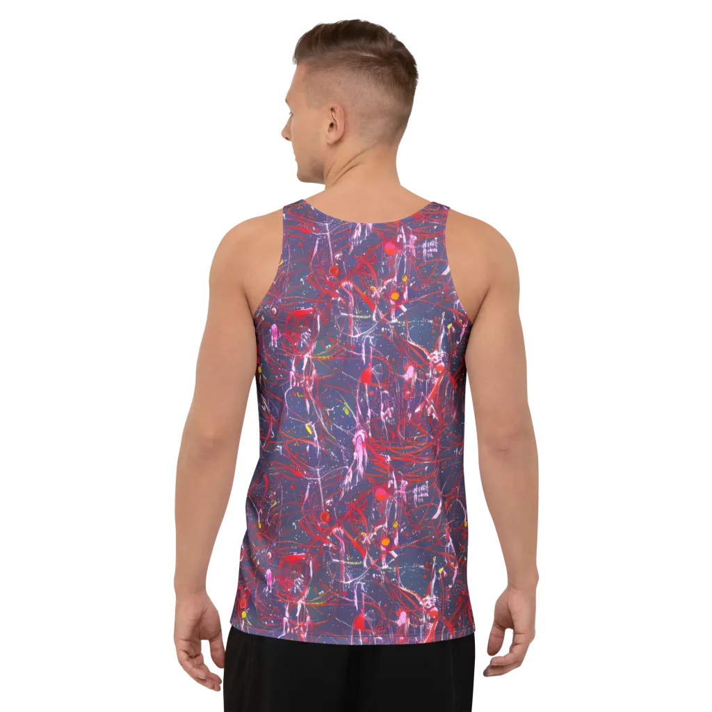 Crimson Circuit on Men's Tank Top — Back