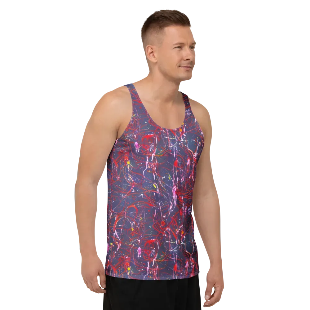 Crimson Circuit on Men's Tank Top — Right Front