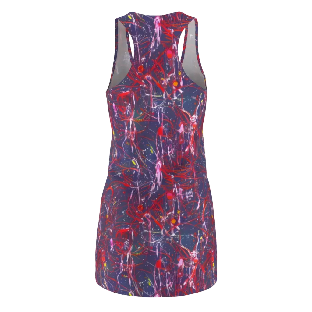 Crimson Circuit on Racerback Dress — Back