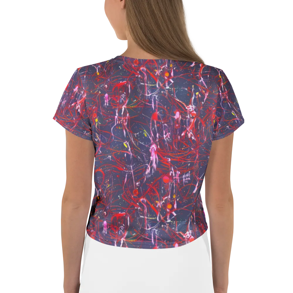 Crimson Circuit on Crop Tee — Back
