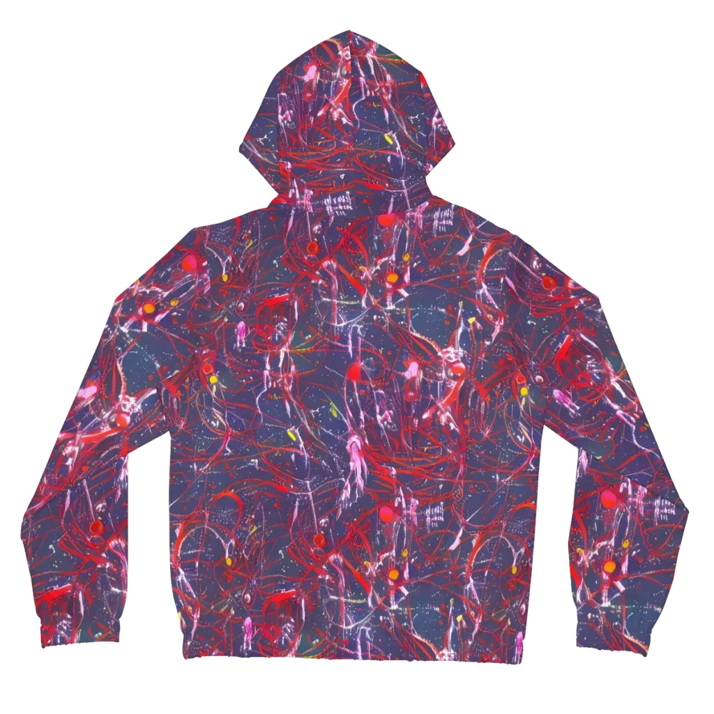 Crimson Circuit on Women's Full-Zip Hoodie — Back