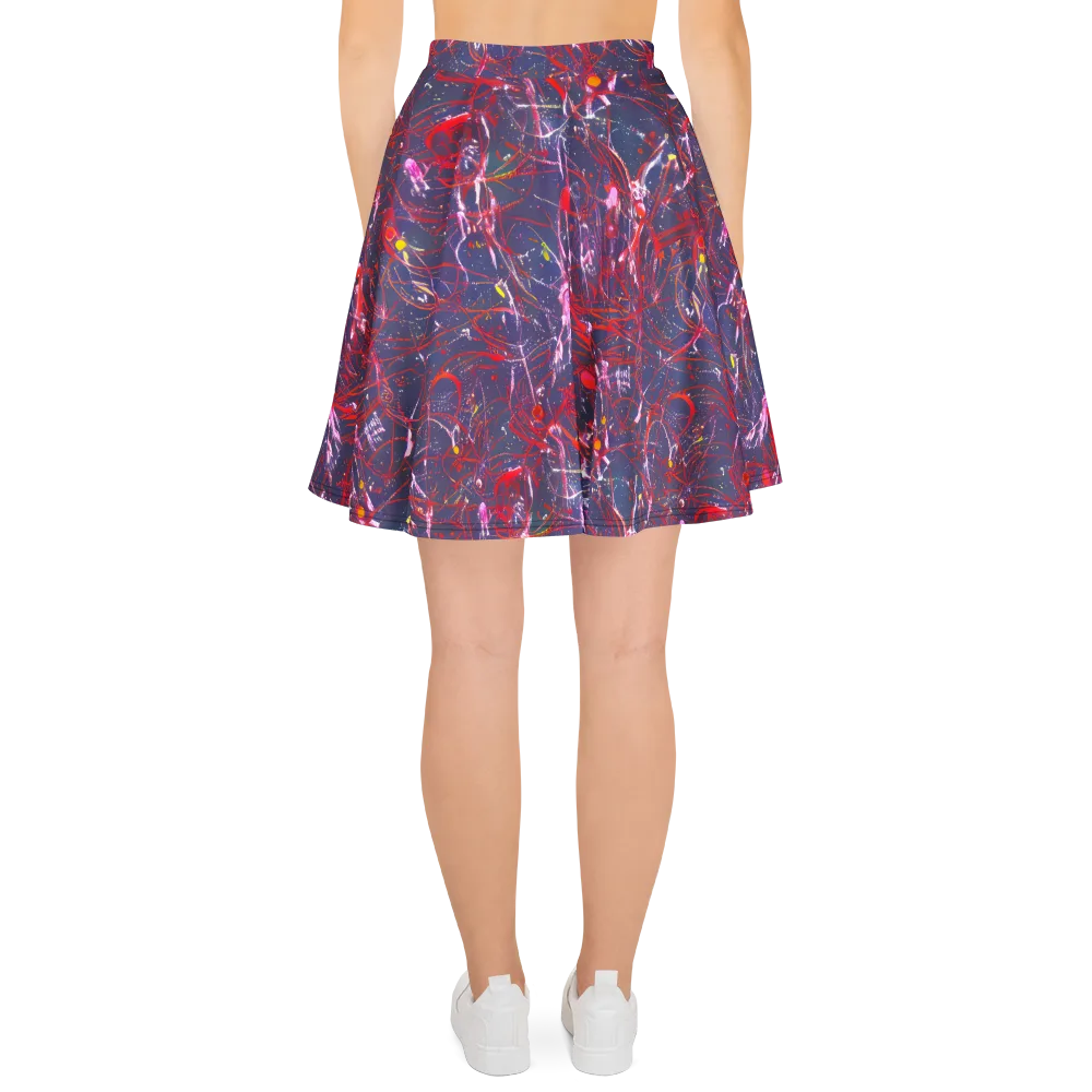 Crimson Circuit on Skater Skirt — Back