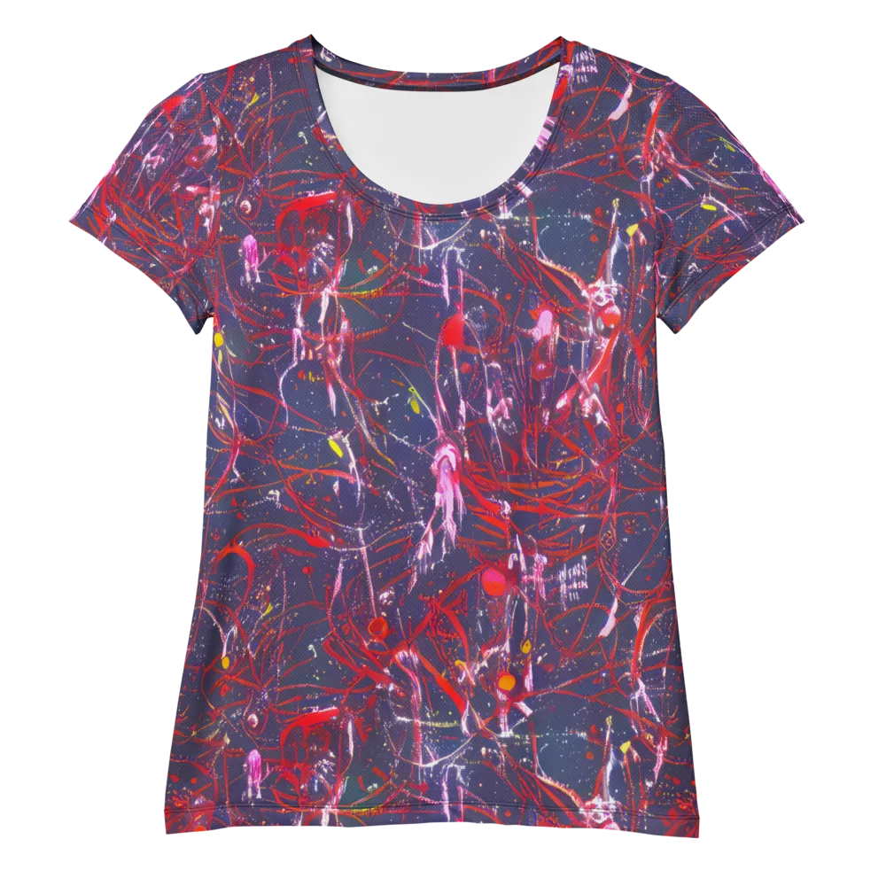 Crimson Circuit on Women's Athletic T-Shirt — Front