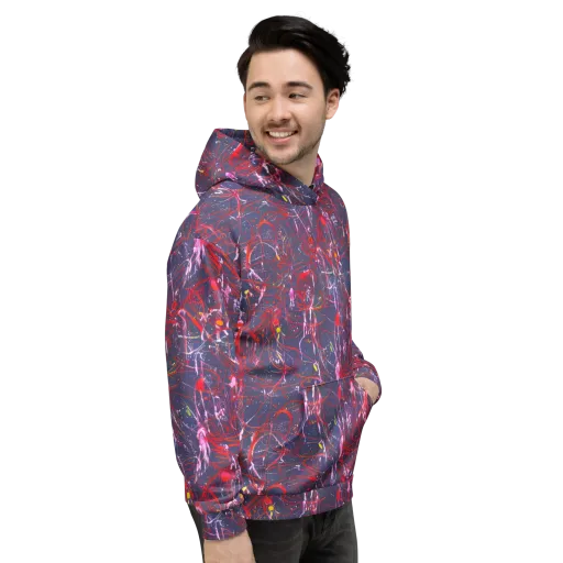 Crimson Circuit on a Hoodie