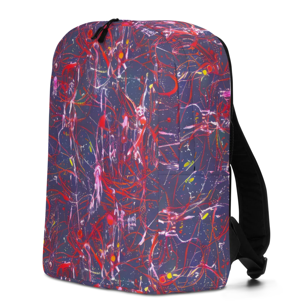 Crimson Circuit on Minimalist Backpack — Left
