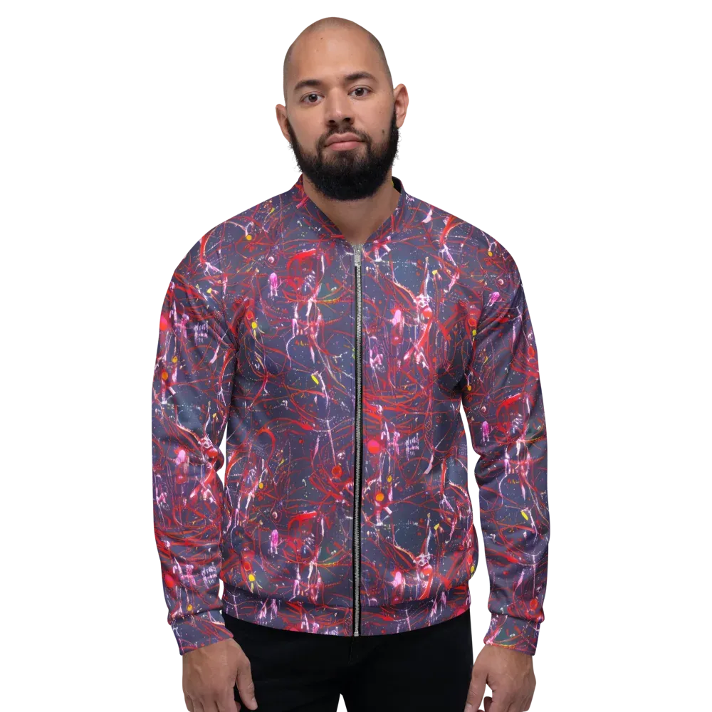 Crimson Circuit on Bomber Jacket — Front