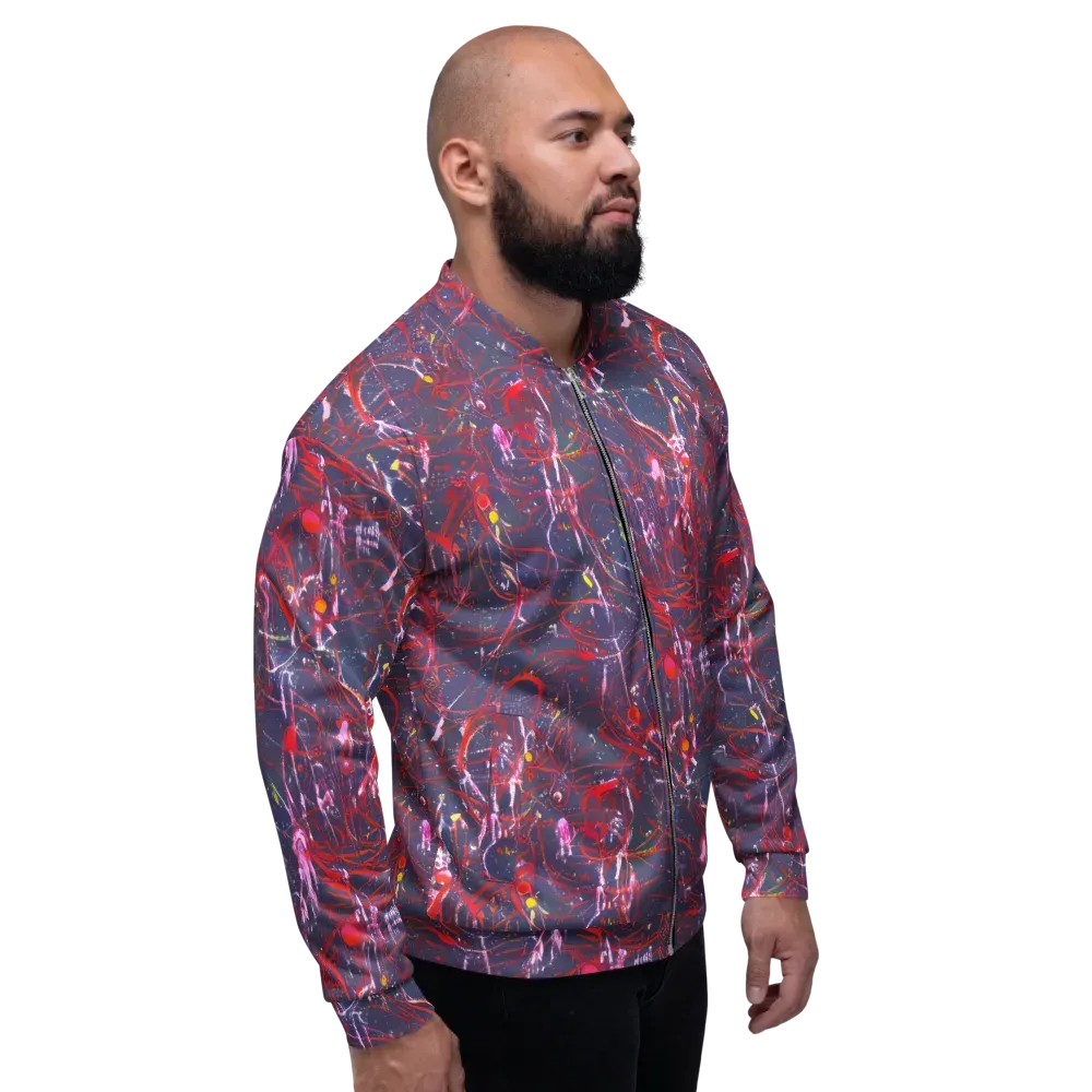 Crimson Circuit on Bomber Jacket — Right