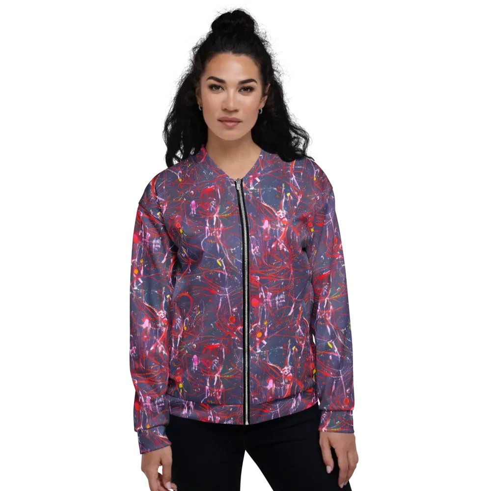 Crimson Circuit on Bomber Jacket — Front