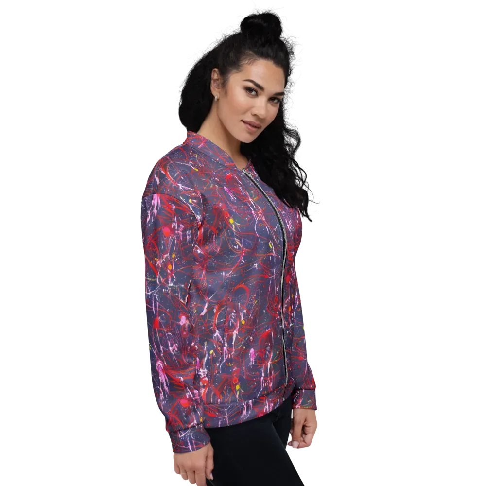 Crimson Circuit on Bomber Jacket — Right