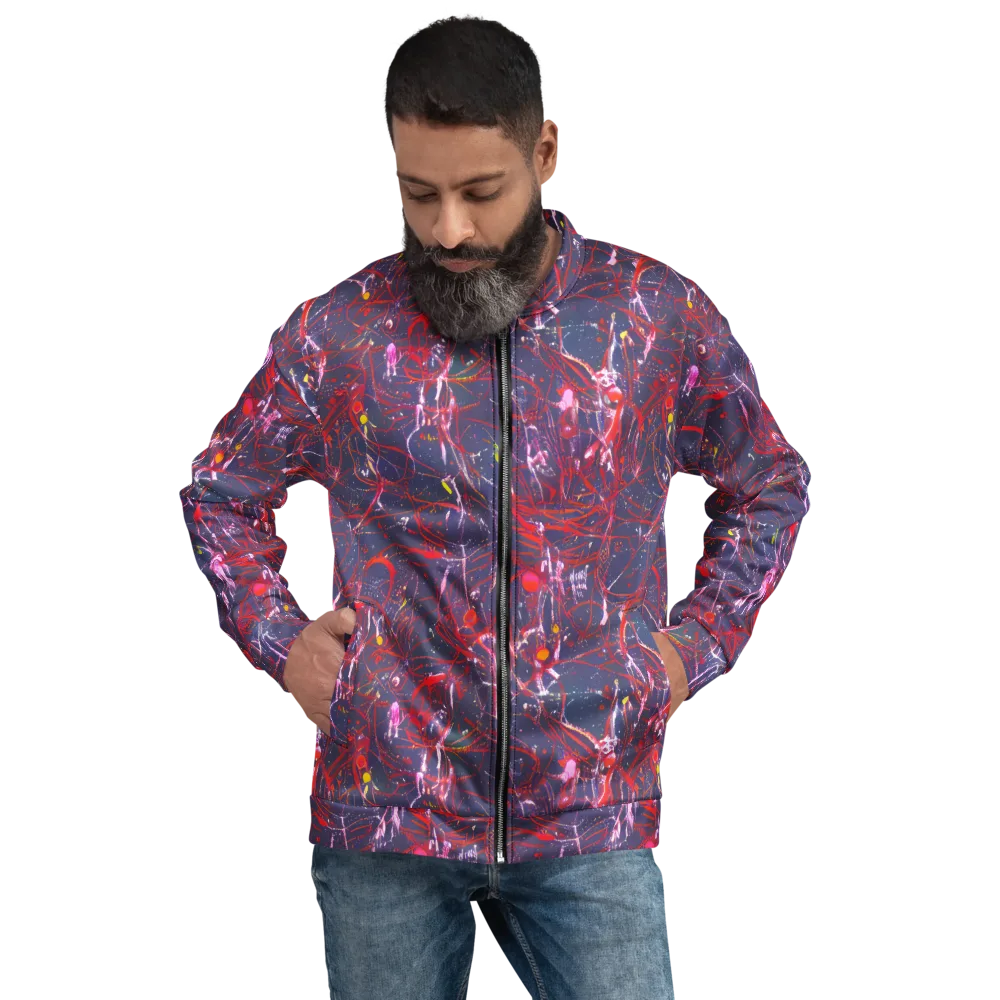 Crimson Circuit on Bomber Jacket — Front