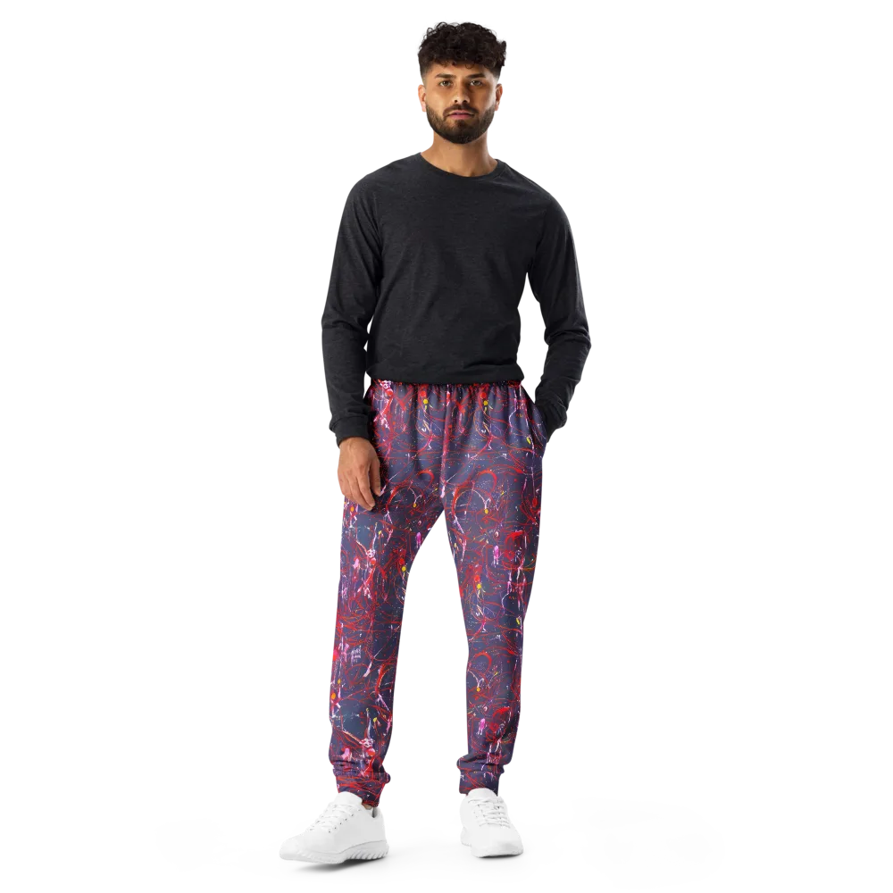 Crimson Circuit on Men's Joggers — Front
