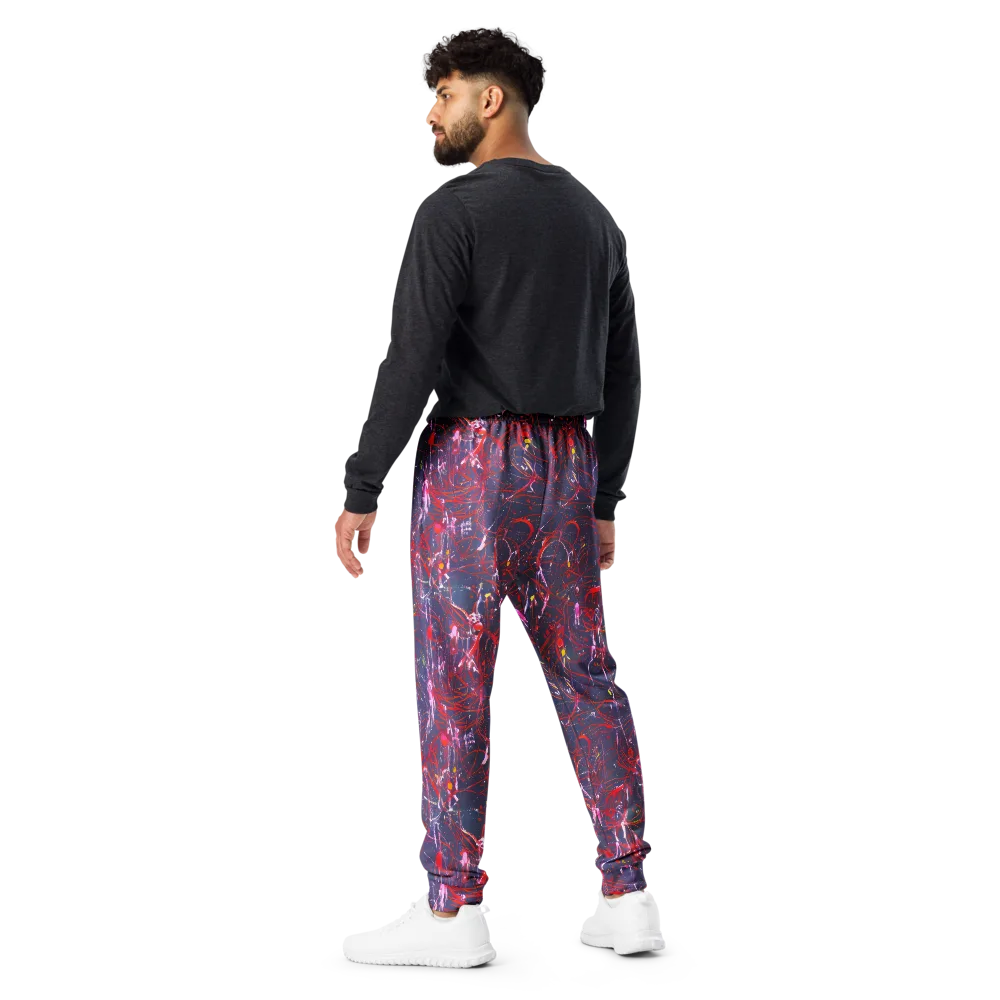 Crimson Circuit on Men's Joggers — Back