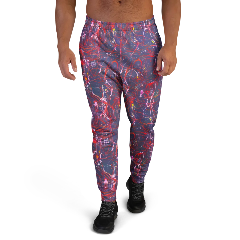 Crimson Circuit on Men's Joggers — Front
