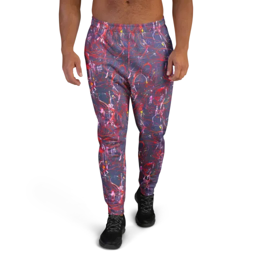 Crimson Circuit on a Men's Joggers