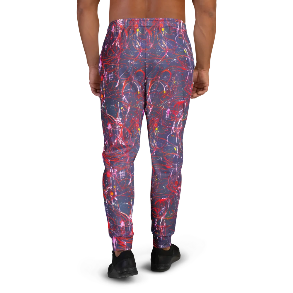 Crimson Circuit on Men's Joggers — Back