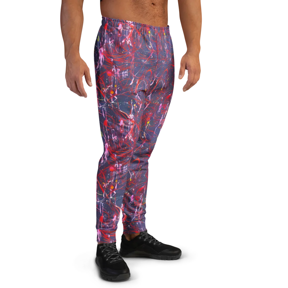 Crimson Circuit on Men's Joggers — Right