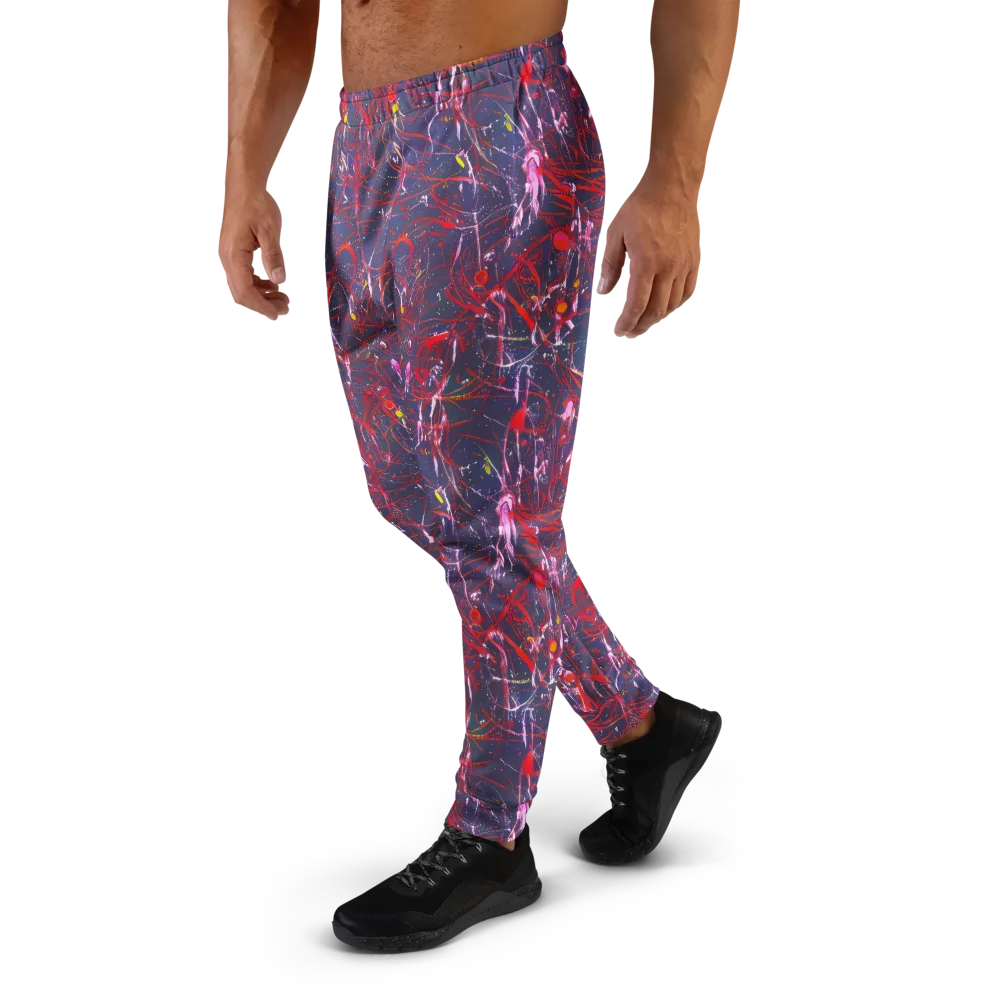 Crimson Circuit on Men's Joggers — Left