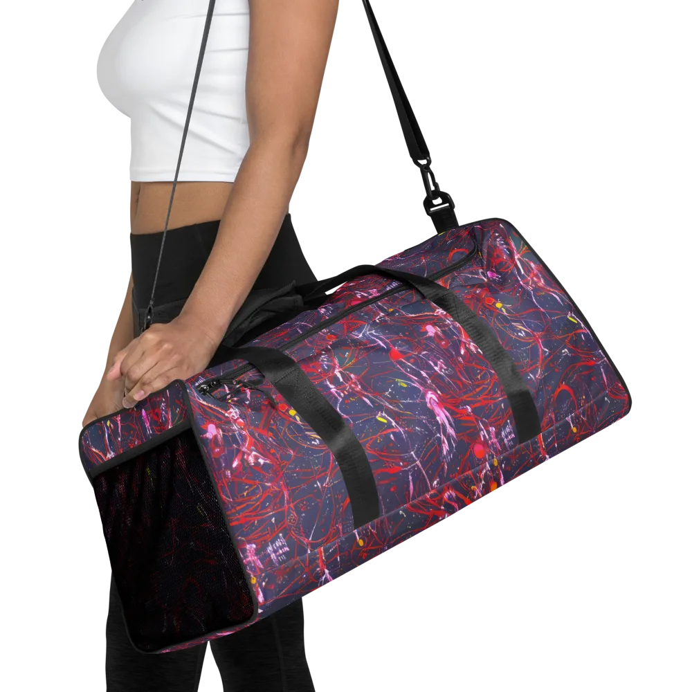 Crimson Circuit on Duffle Bag — Front
