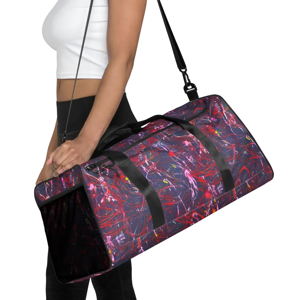 Crimson Circuit on Duffle Bag — Front