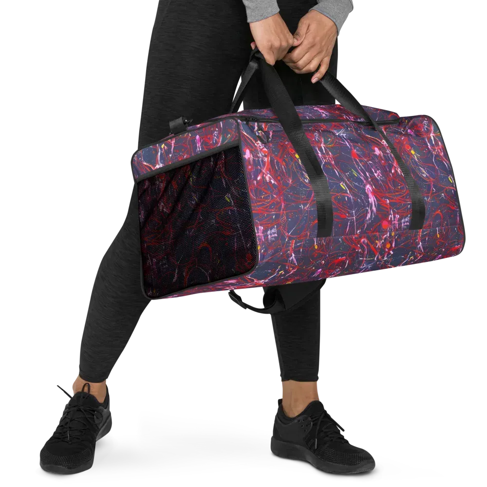 Crimson Circuit on Duffle Bag — Right Front