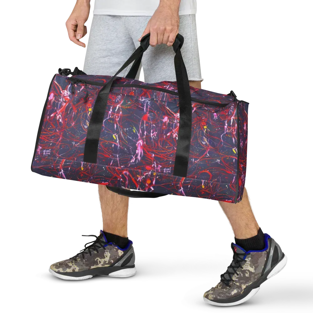 Crimson Circuit on Duffle Bag — Front