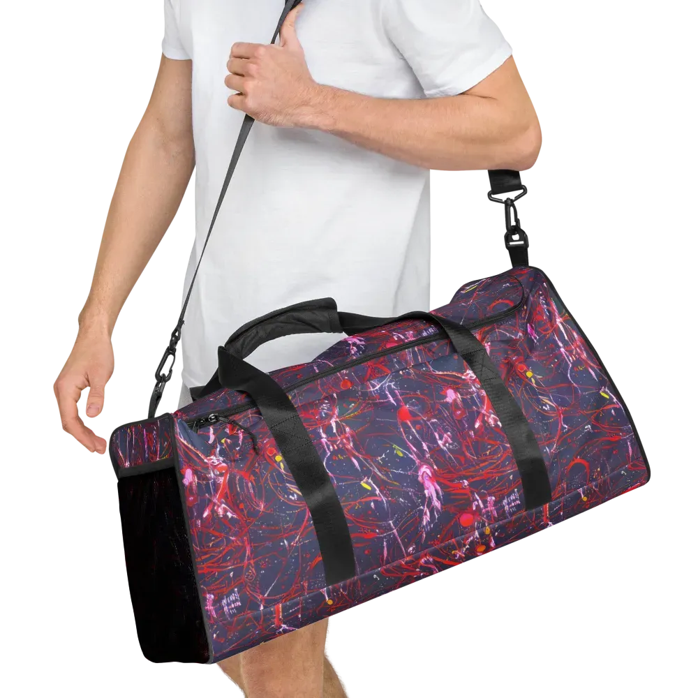 Crimson Circuit on Duffle Bag — Right Front