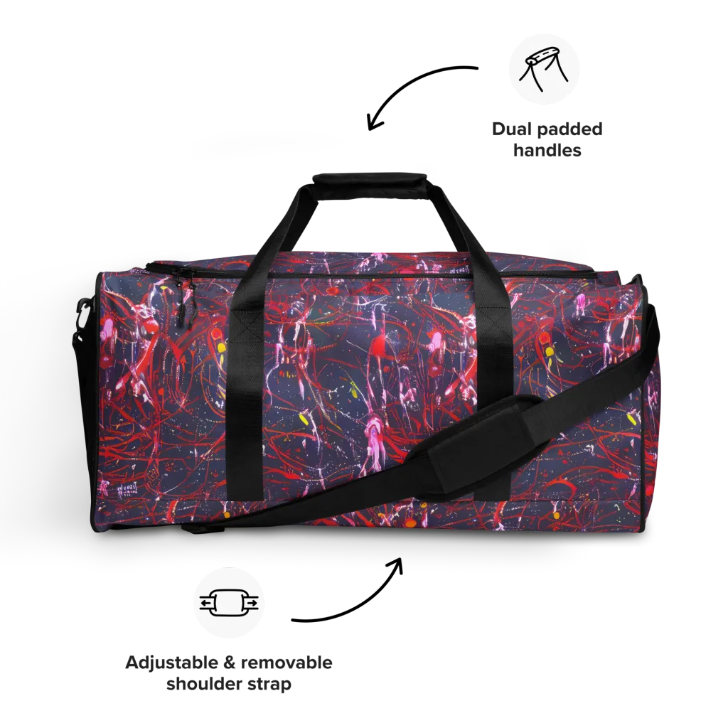 Crimson Circuit on Duffle Bag — Front