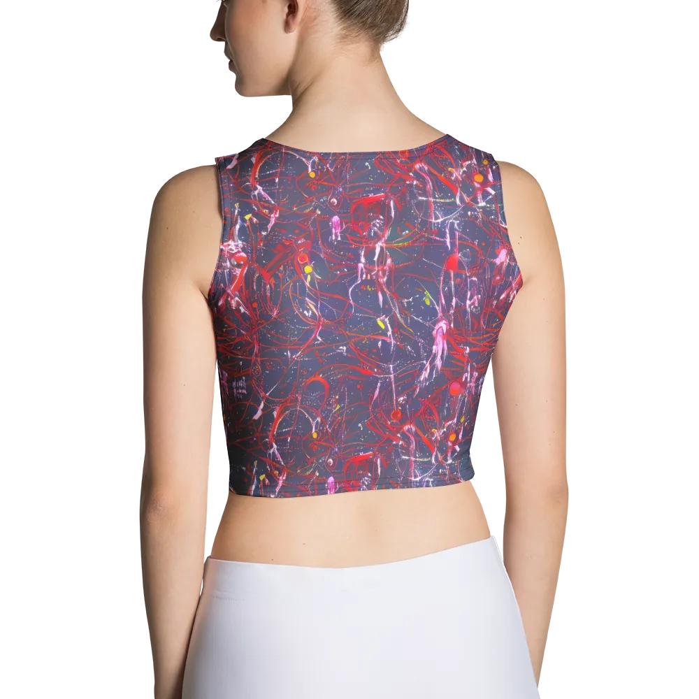 Crimson Circuit on Crop Top — Back