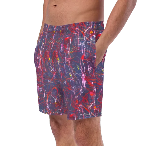 Crimson Circuit on a Swim Trunks