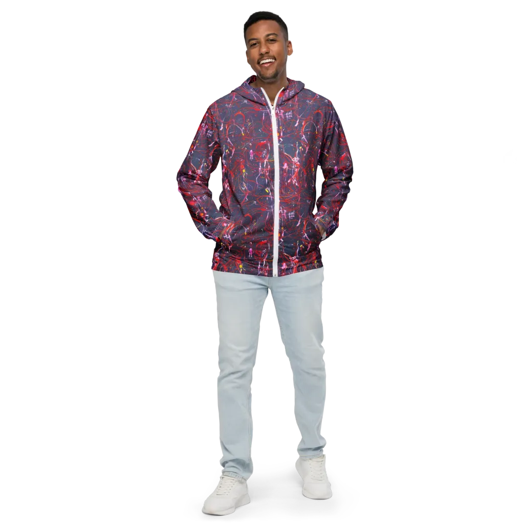 Crimson Circuit on Men's Windbreaker — Front
