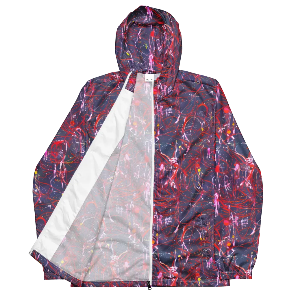 Crimson Circuit on Men's Windbreaker — Front